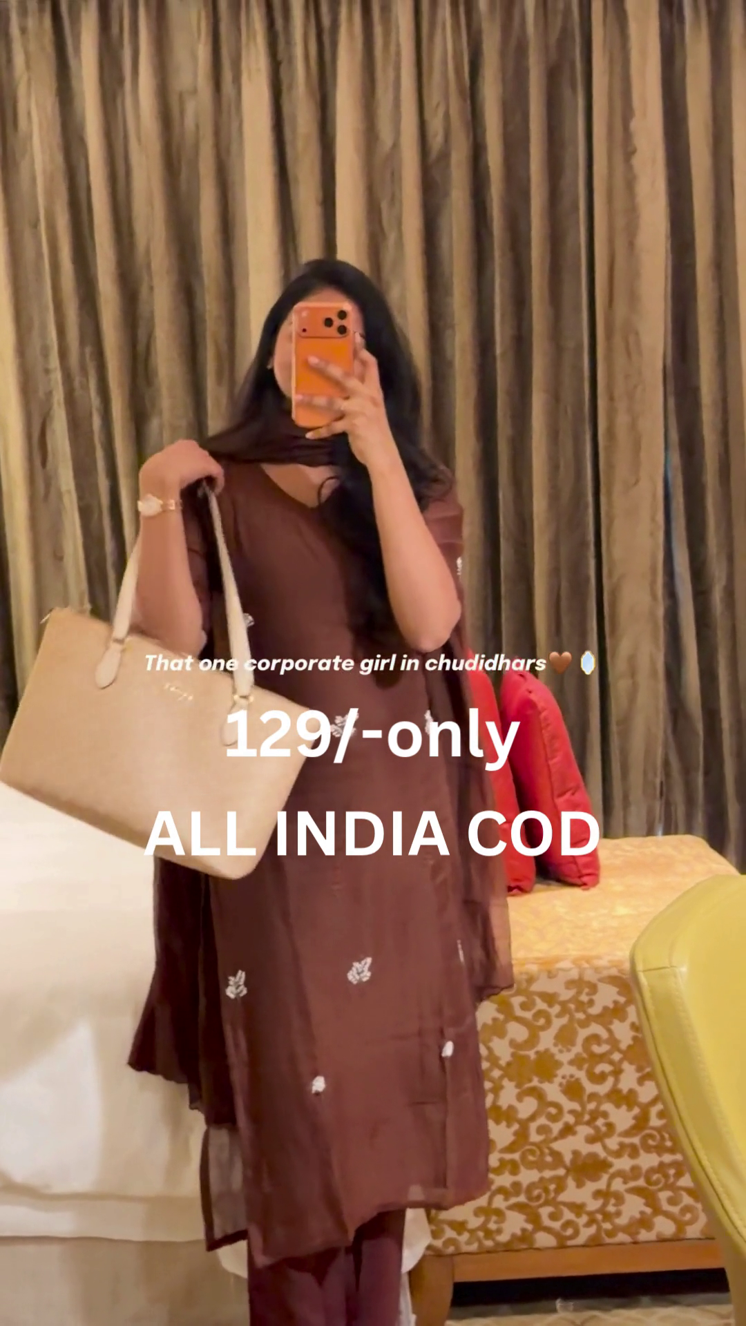 Brown Casual Kurti Set