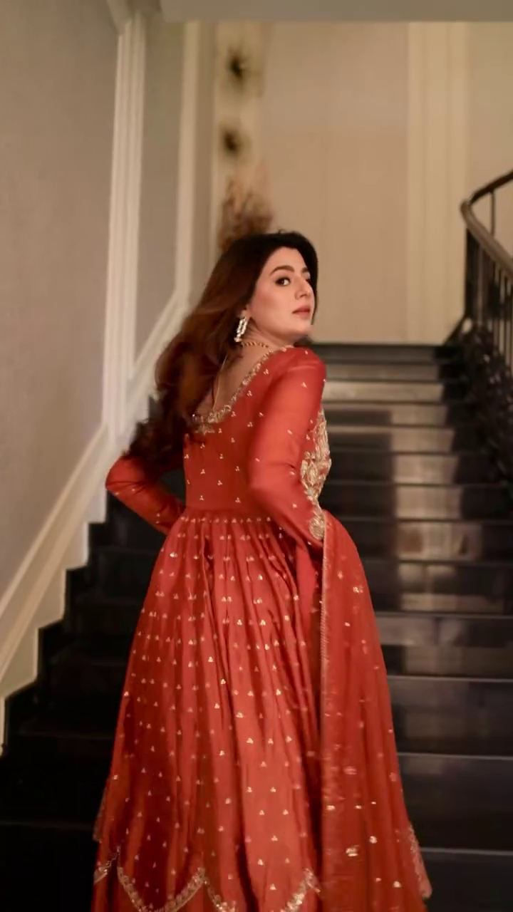 Orange Festive Lehenga Set