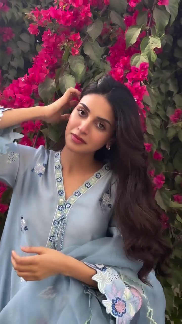 Sky Blue Embroidered Suit