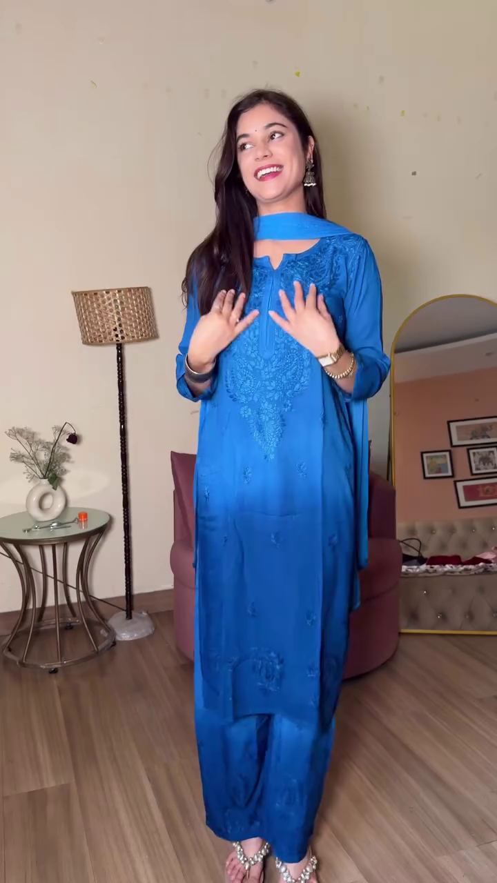 Brown Embroidered Suit