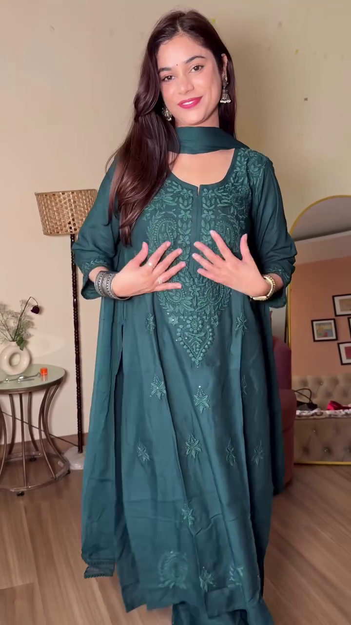 Brown Embroidered Suit