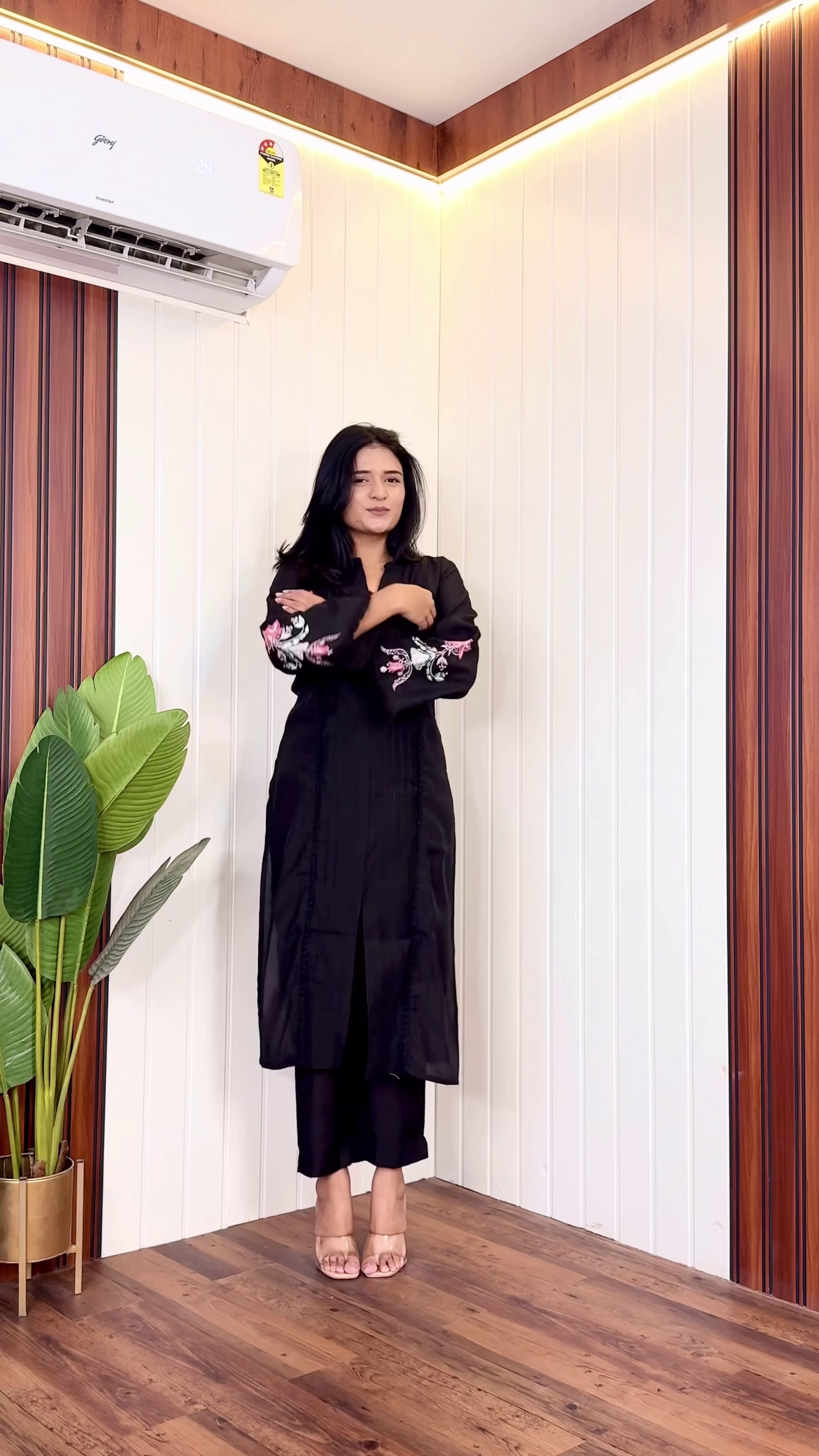 Light Green Embroidered Kurti Set