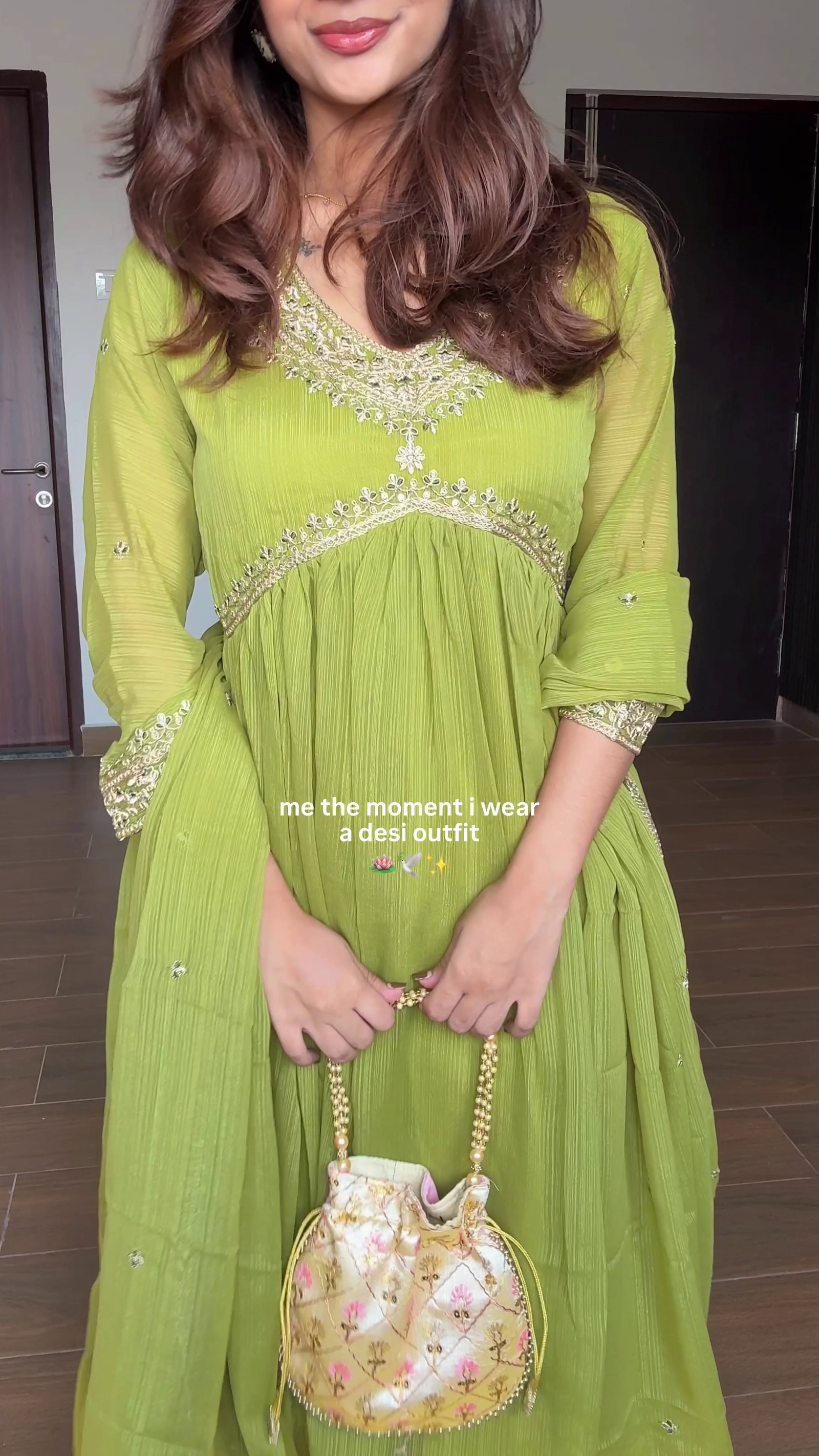 Designer Green Anarkali Suit