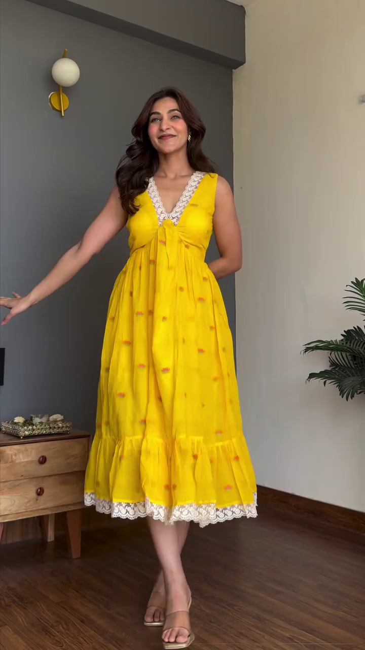 Yellow Midi Dress