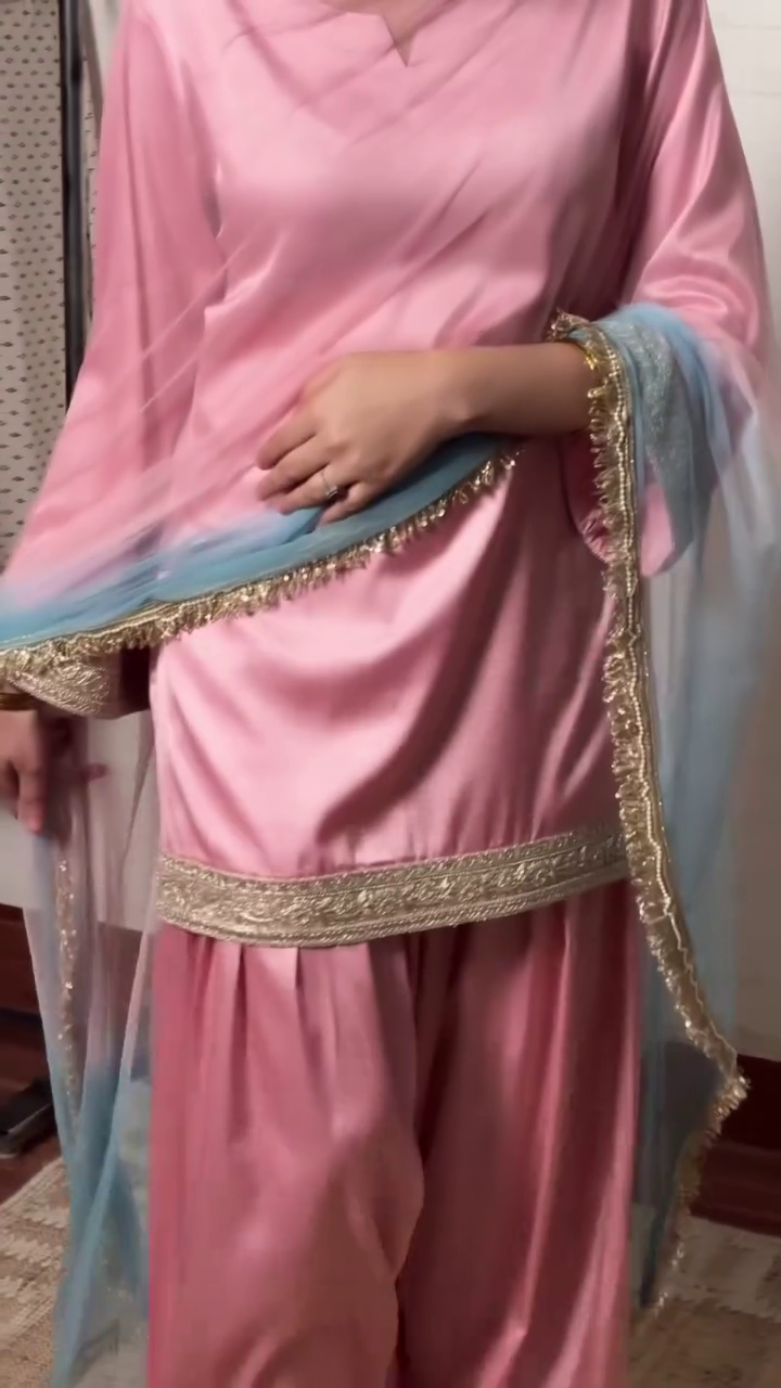 Blush Pink Designer Suit Set