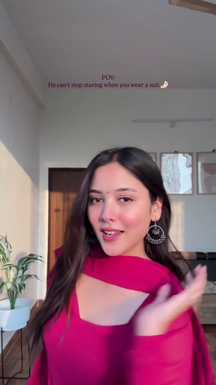 Hot Pink Stylish Anarkali Suit