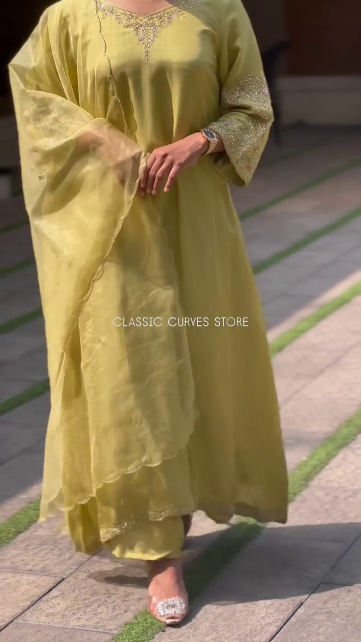 Mustard Yellow Elegant Suit Set