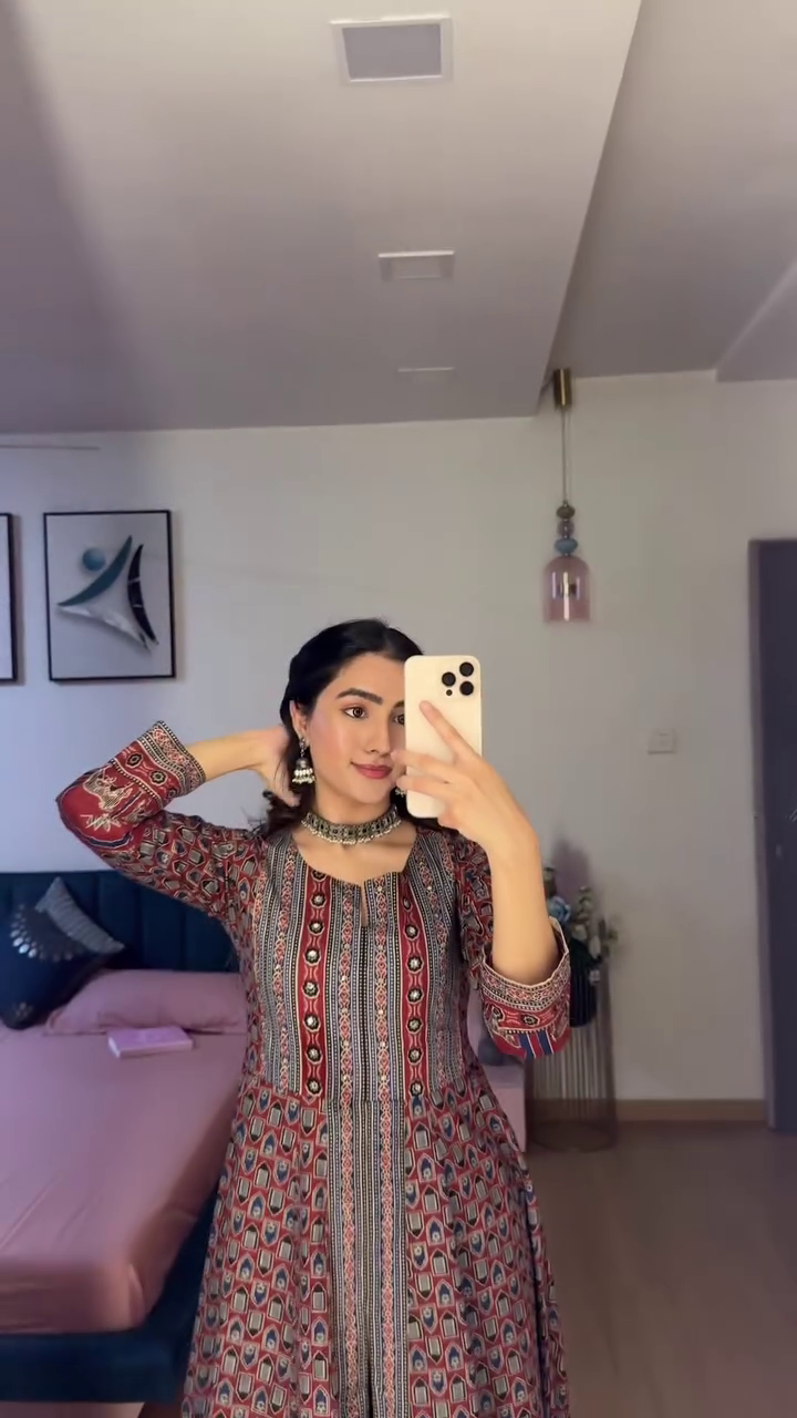 Designer Mirror Work Kurta Dress