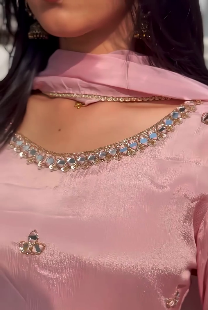 Blush Pink Embellished Kurta