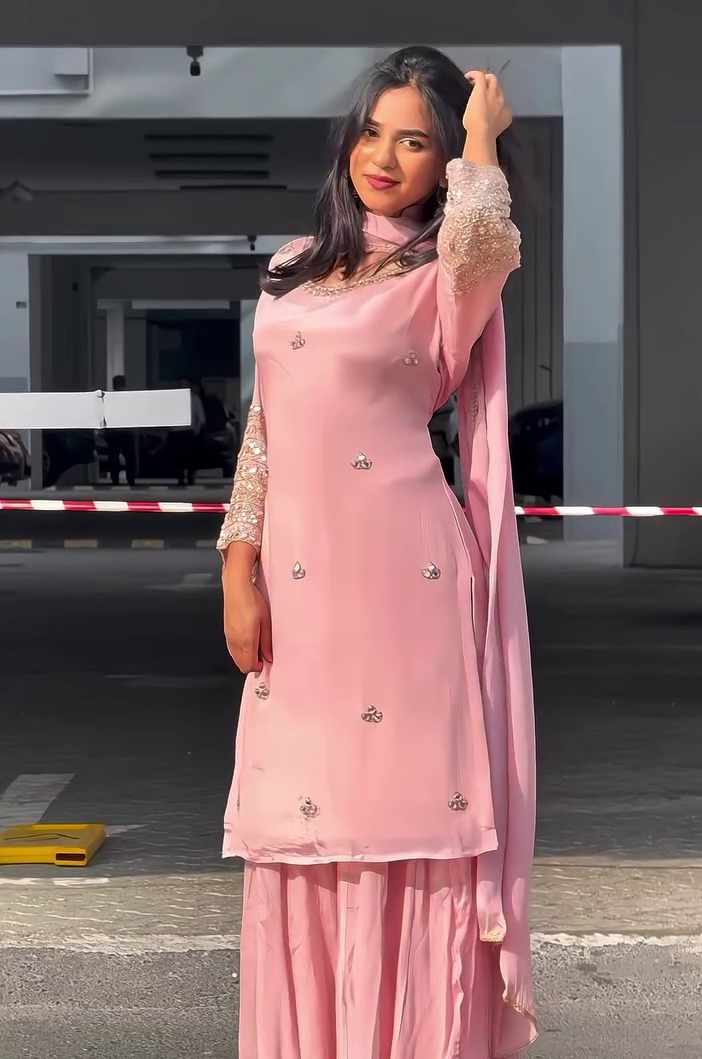 Blush Pink Embellished Kurta