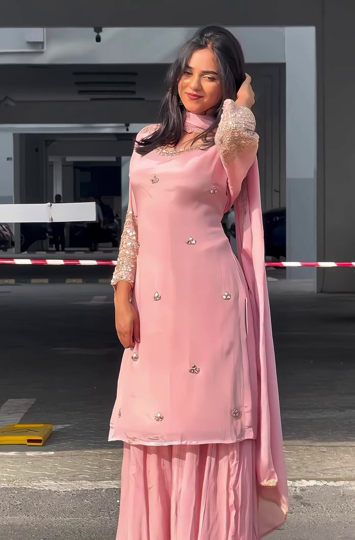 Blush Pink Embellished Kurta