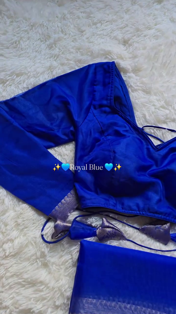Royal Blue Designer Blouse Piece