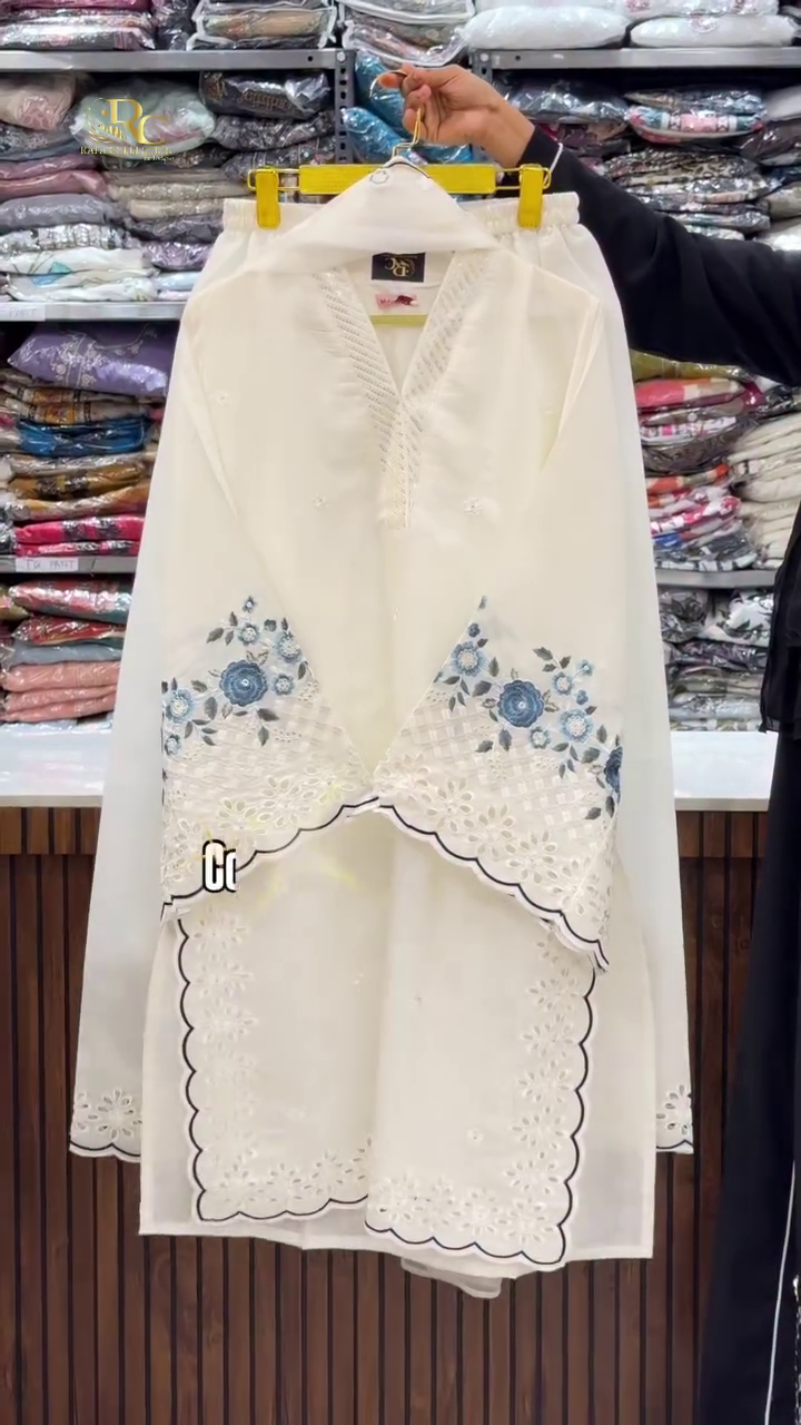 Navy Blue Embroidered Anarkali Dress