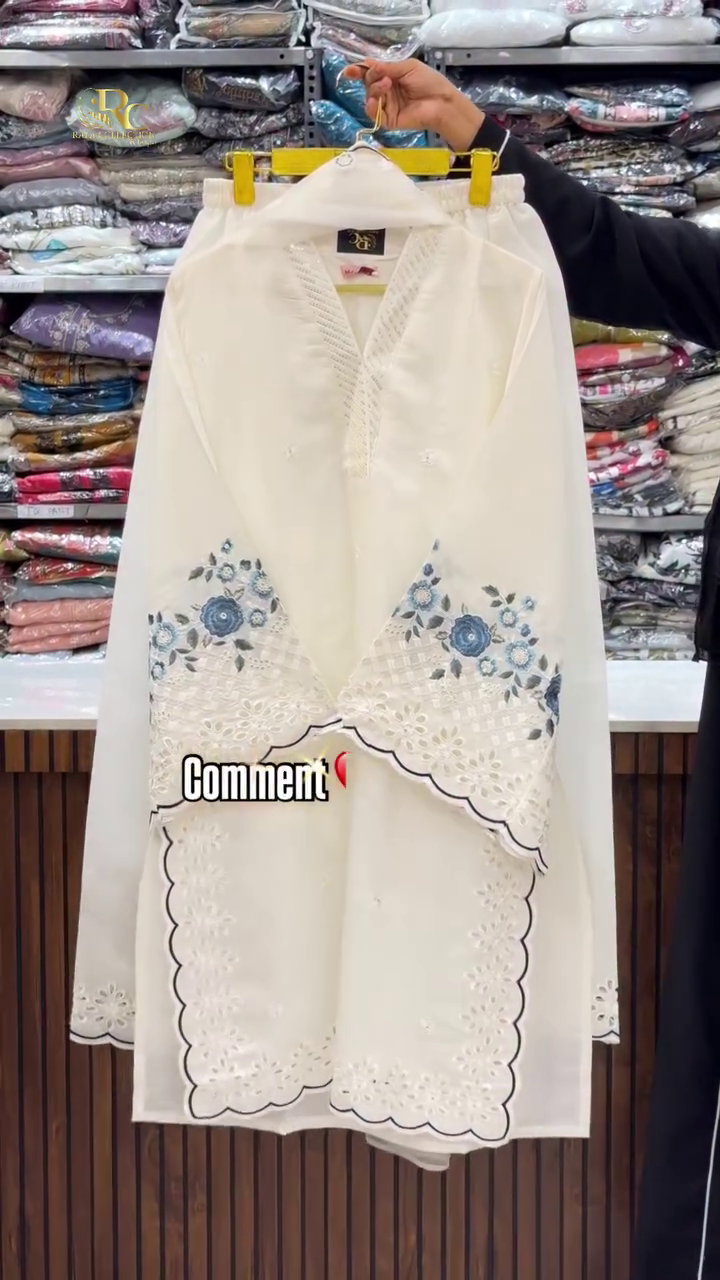 Navy Blue Embroidered Anarkali Dress